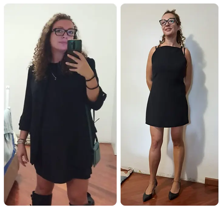 Trasformazione corporea — prima e dopo